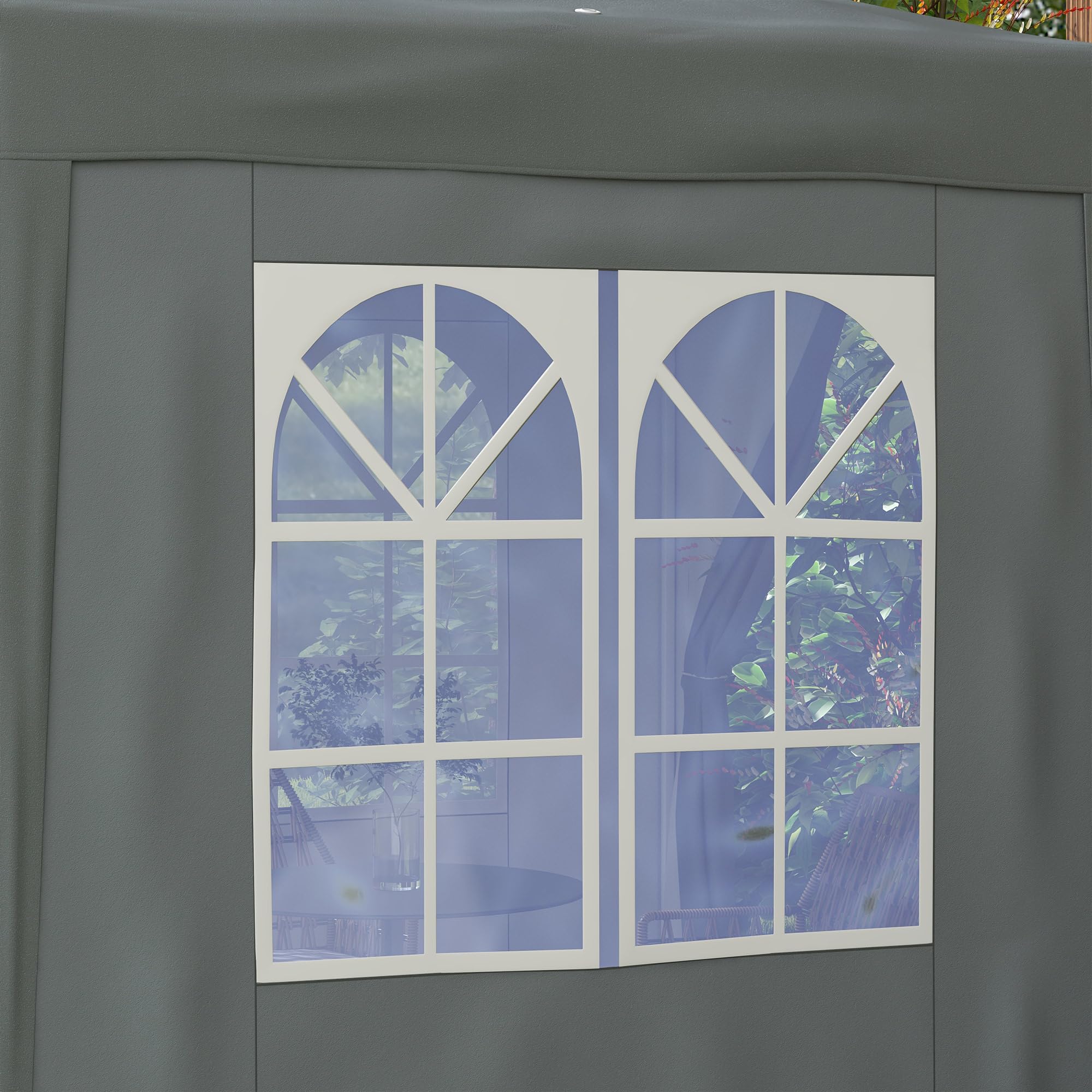 Outsunny 3 x 3(m) Pop Up Gazebo, Water and UV Resistant Party Tent Camping Canopy Marquee with Carry Bag, Blue