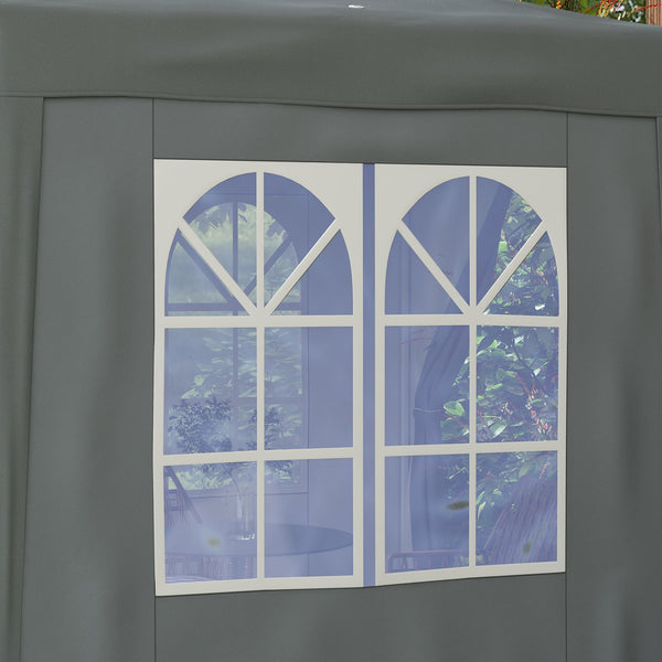 Outsunny 3 x 3(m) Pop Up Gazebo, Water and UV Resistant Party Tent Camping Canopy Marquee with Carry Bag, Blue