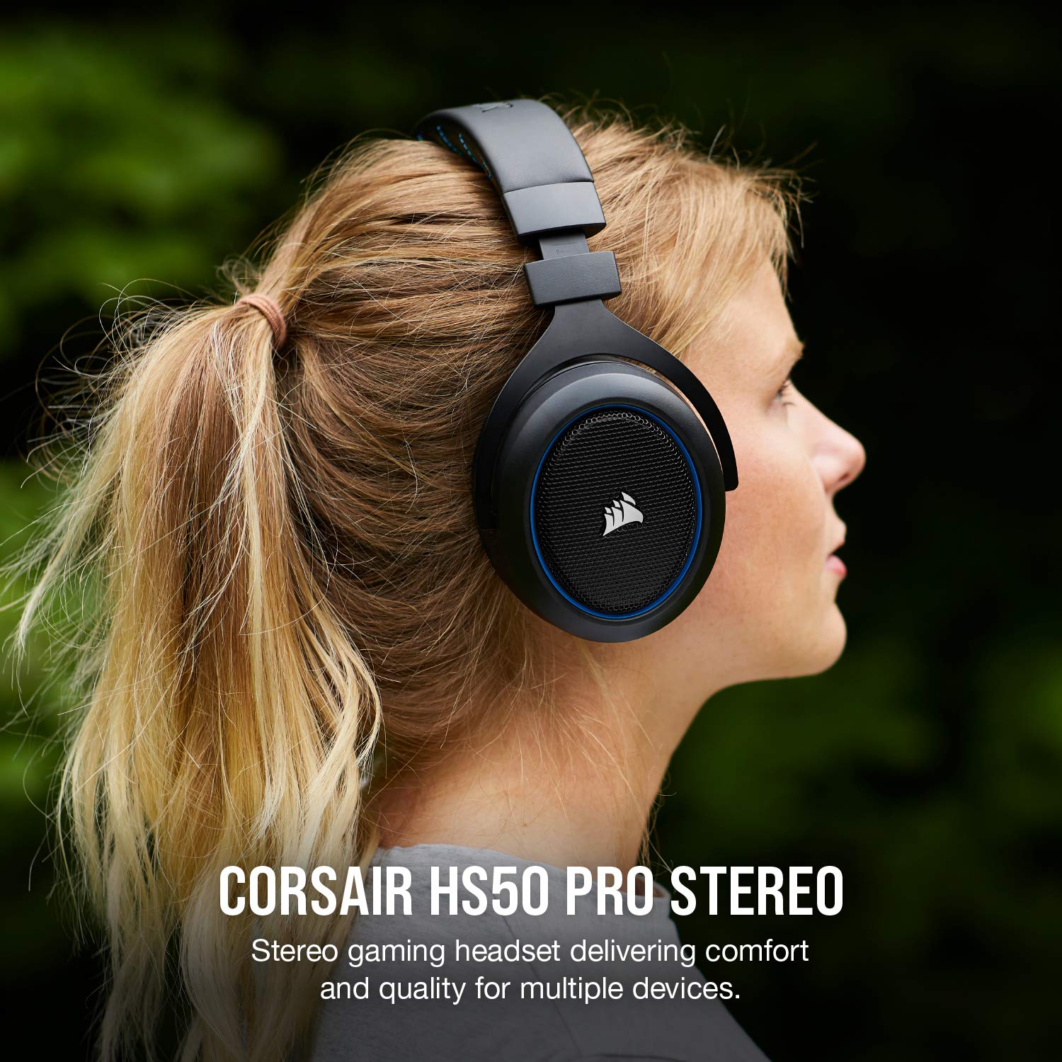 CORSAIR HS55 SURROUND Lightweight Multiplatform Wired Gaming Headset – Dolby 7.1 Surround Sound – iCUE Compatible – PC, Mac, PS5, PS4, Xbox, Nintendo Switch, Mobile – Carbon