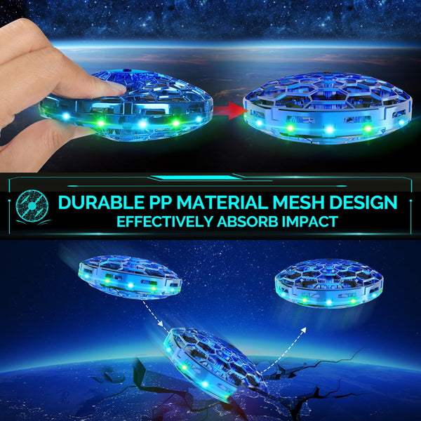 Flying Drone for Kids, 360° Hands Free Motion Sensors Mini UFO Helicopter with LED Light - Cool Toy Gift for 6+ Boys & Girls
