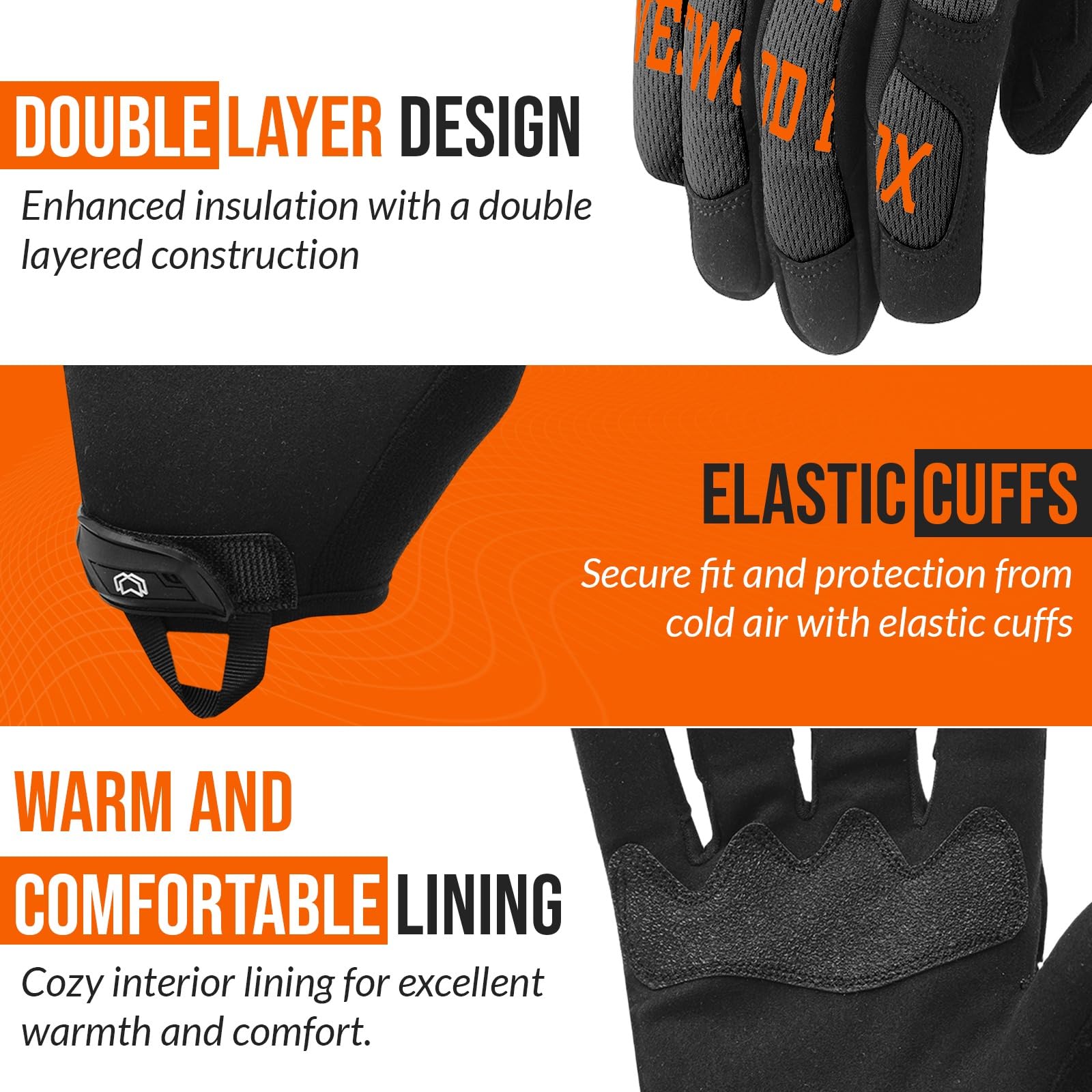 WESTWOOD FOX Gardening Working Gloves Garden Thorn Proof Flexible Heavy Duty Leather Mechanic Utility Dexterity Breathable Construction Gloves for Work Mens Women (Metallic Orange, L)