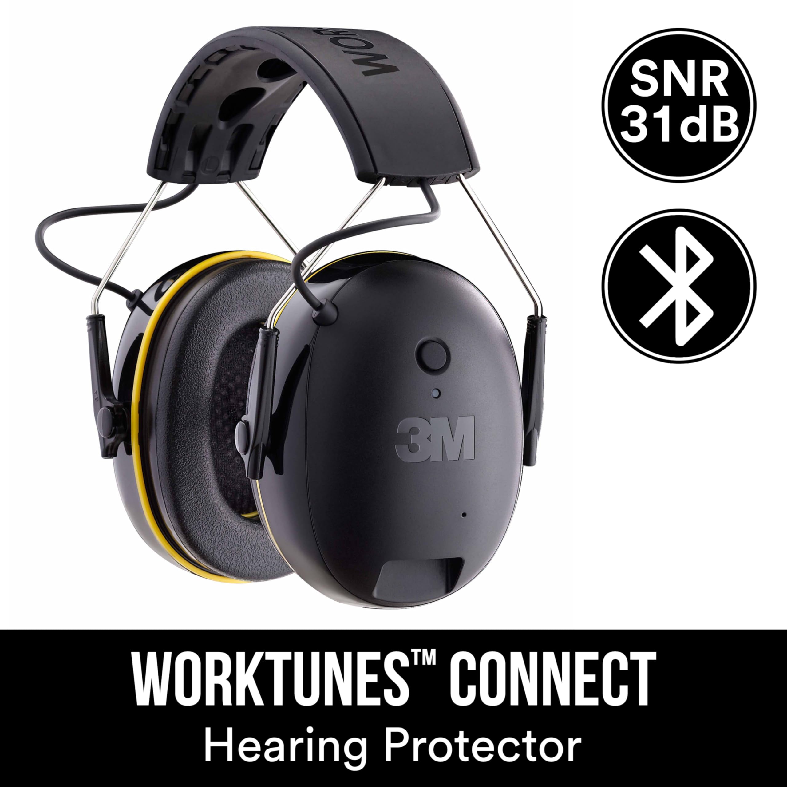 3M WorkTunes Connect Wireless Hearing Protector with Bluetooth Technology 90570E-1