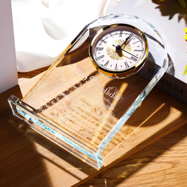 65th Birthday Quartz Clock Gifts for Women Ladies, Happy 65th Birthday Crystal Keepsake Ornament Presents for Friends Mum Turning 65 Years Old