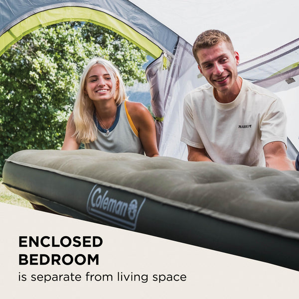 Coleman Tent Darwin 2-4 Person | Compact Lightweight Dome Tent | Models with Darkened Bedroom | Camping, Festival and Hiking Tent | 4500mm Waterproof | with Sewn-in Groundsheet