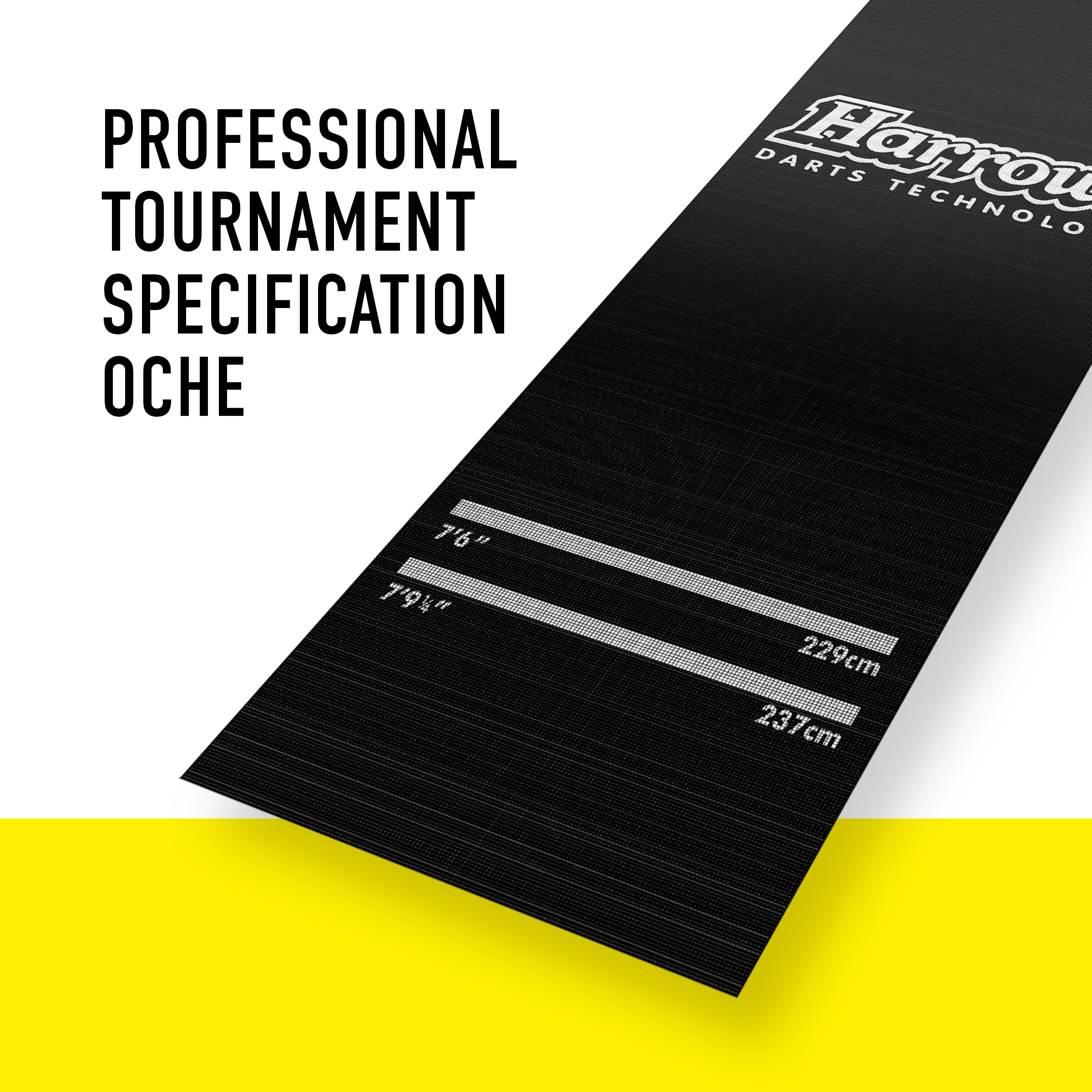 Harrows Darts Mat with Darts Oche, Floor Mat Protection, Non Slip Mat, Professional Darts Mat Rubber, Darts Accessories