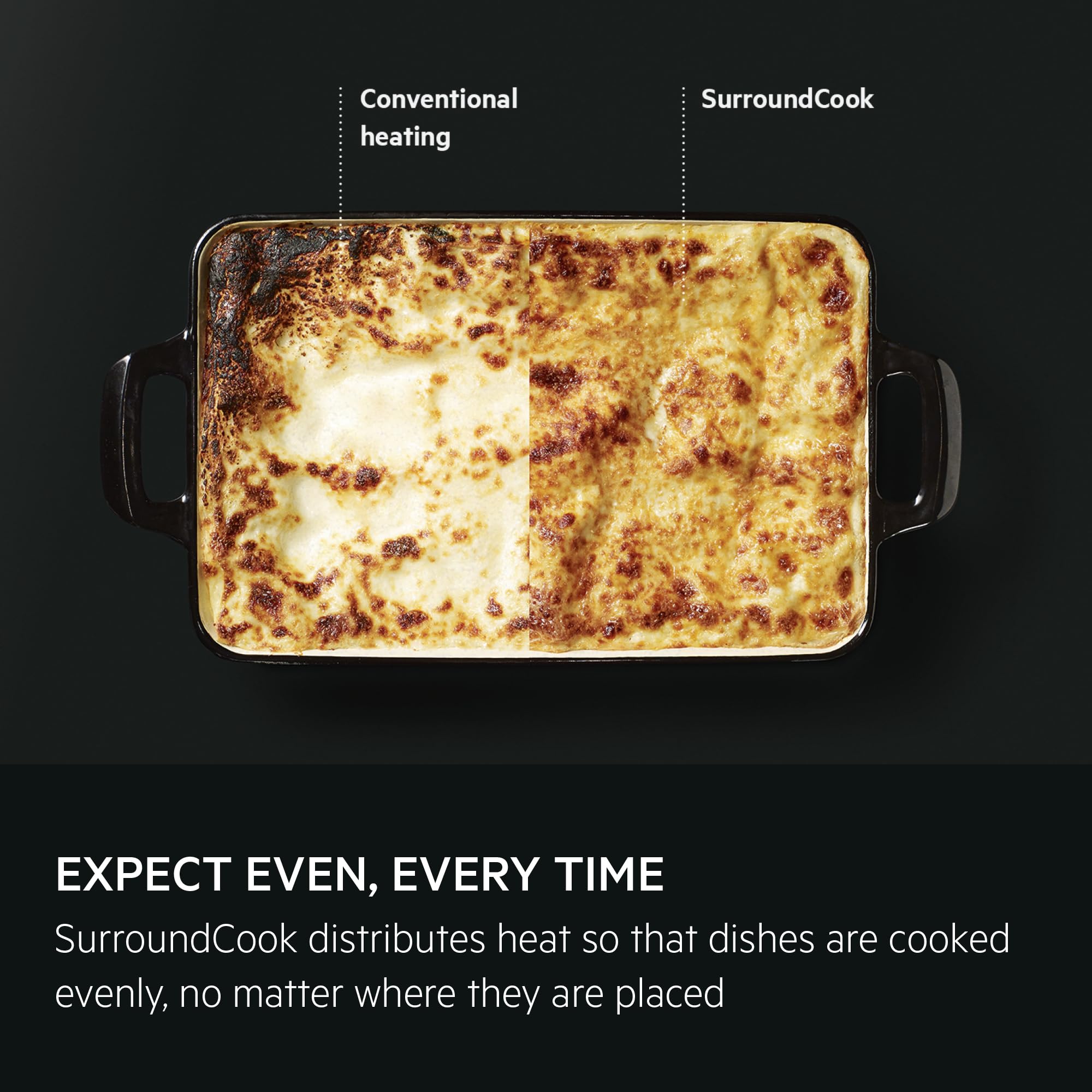 AEG 3000 Series Surroundcook Integrated Oven BEX335011B, 72L Multilevel Cooking, Turbo Grill, Defrost, Led Display, XL Baking Tray, Aqua Clean, Built-in Oven 590x560x550mm, Class A+++ Black