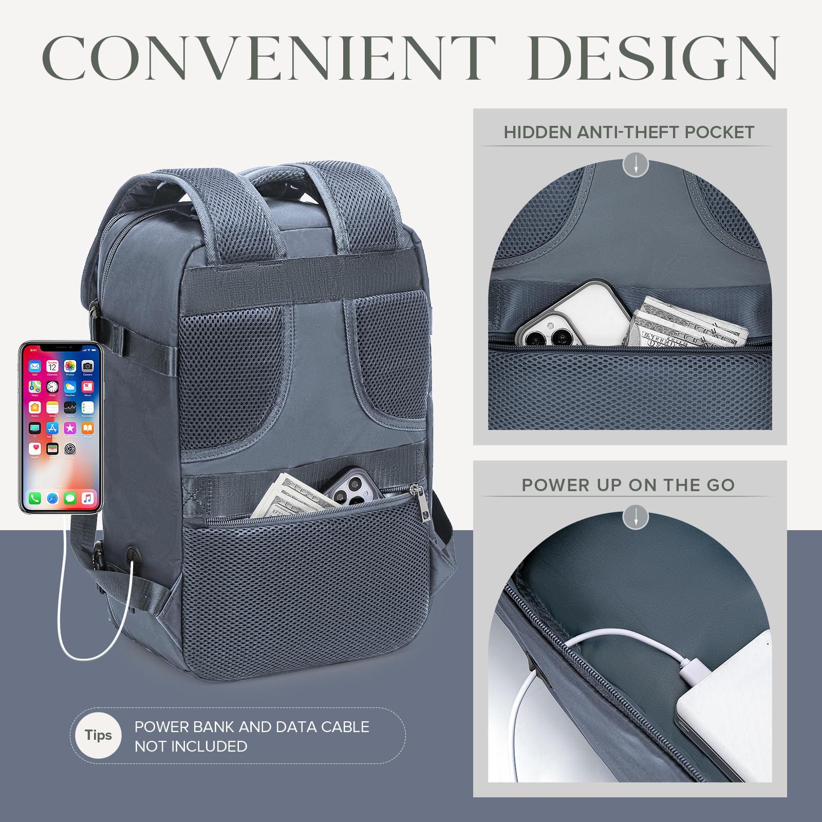 Cabin Bags 40x20x25 for Ryanair Underseat Carry-ons Bag Hand Luggage Bag Travel Backpack Cabin Size 20L