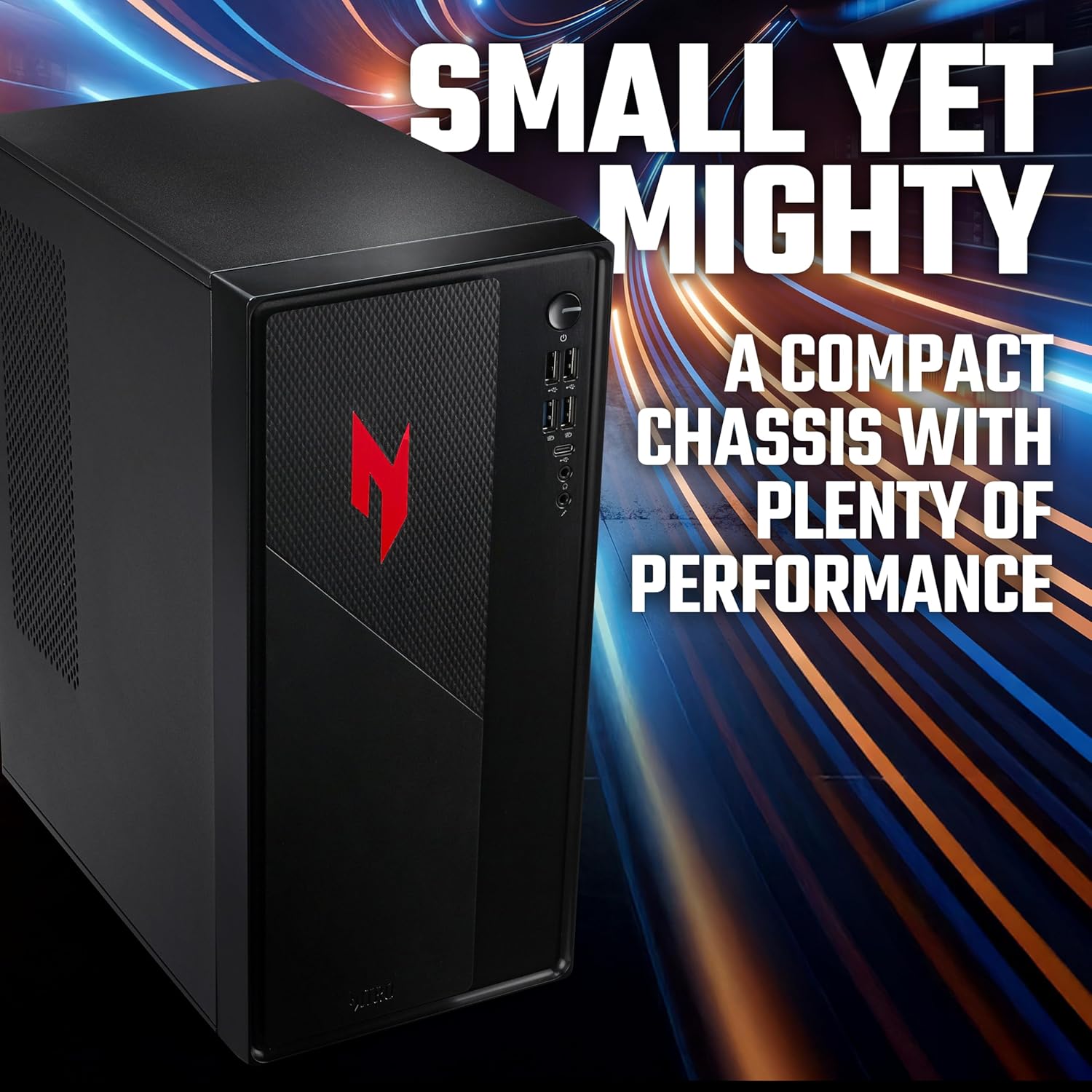 Acer Nitro N20 Gaming Desktop PC - Intel Core i5-13420H, 16GB, 512GB SSD, NVIDIA GeForce RTX 5060, No Display, Windows 11, Black