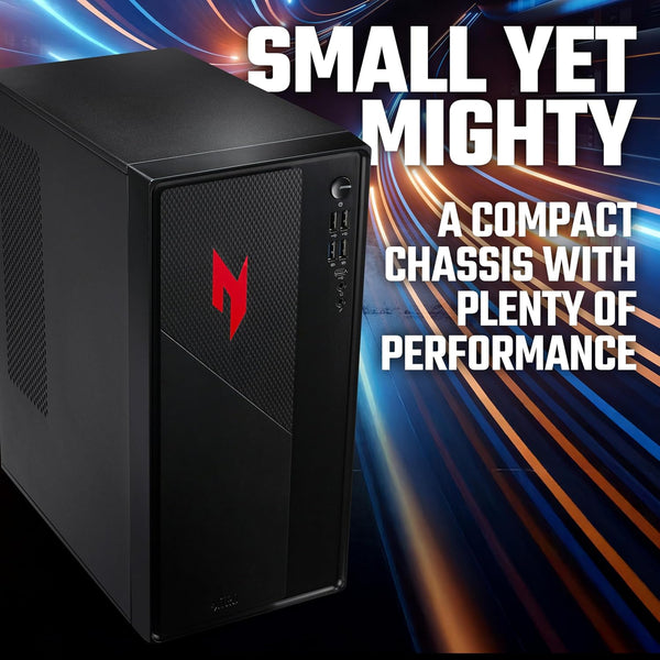 Acer Nitro N20 Gaming Desktop PC - Intel Core i5-13420H, 16GB, 512GB SSD, NVIDIA GeForce RTX 5060, No Display, Windows 11, Black