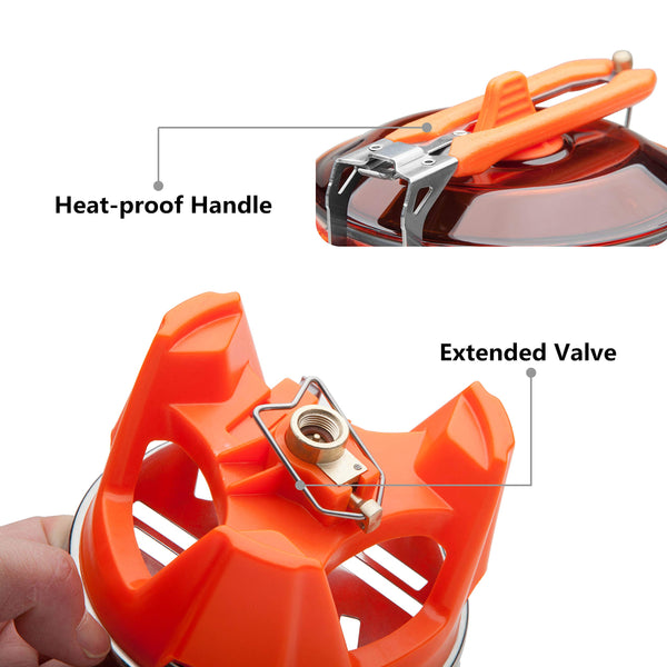 Fire-maple FMS-X2 Personal Cooking System Outdoor Hiking Camping Equipment Oven with Piezo Ignition POT Support & Stand for Outdoor Acitivities- Portable Propane Gas Stove Burner
