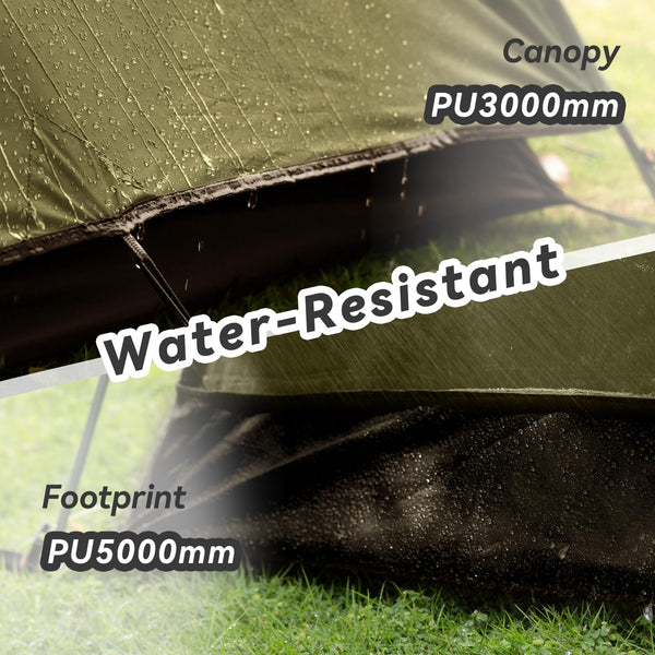 Forceatt Tent, 2-4 Man Tent for Camping, Easy Setup Lightweight Two Doors PU3000mm Waterproof Dome Tent, Windproof Instant Outdoor Tent Suitable for Traveling, Beach, Camping, Hiking, Mountaineering