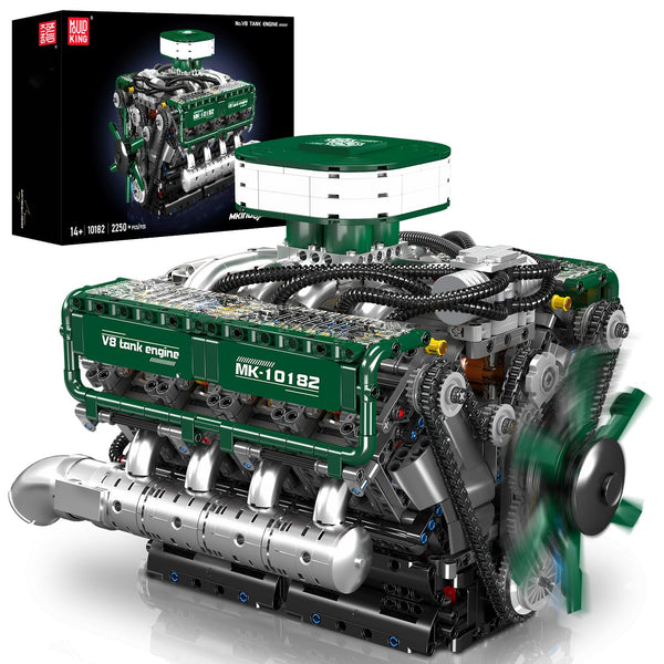 Mould King V12 Engine Building Block Sets, V12 Engine Model Kit That Runs, MOC Engineering Model Building Kit with Battery and Motor, Engineering Building Blocks for Adults (3472 PCS)