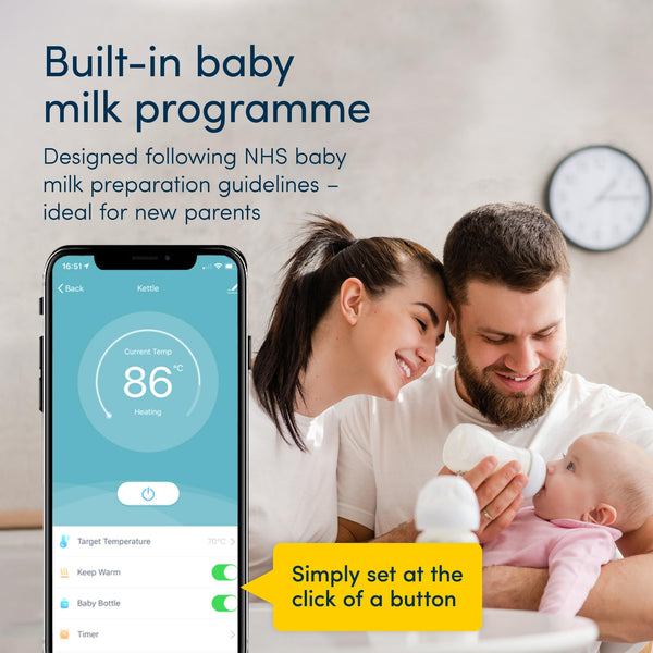 Alexa Smart Kettle, 1.7L - Smart Home Voice Control Kettle - Stainless Steel Kettle with Variable Temperature Control & Keep Warm Function - Energy