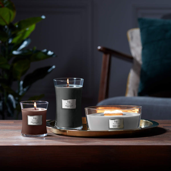 WoodWick Ellipse Scented Candle with Crackling Wick | Lavender & Cedar | Up to 50 Hours Burn Time