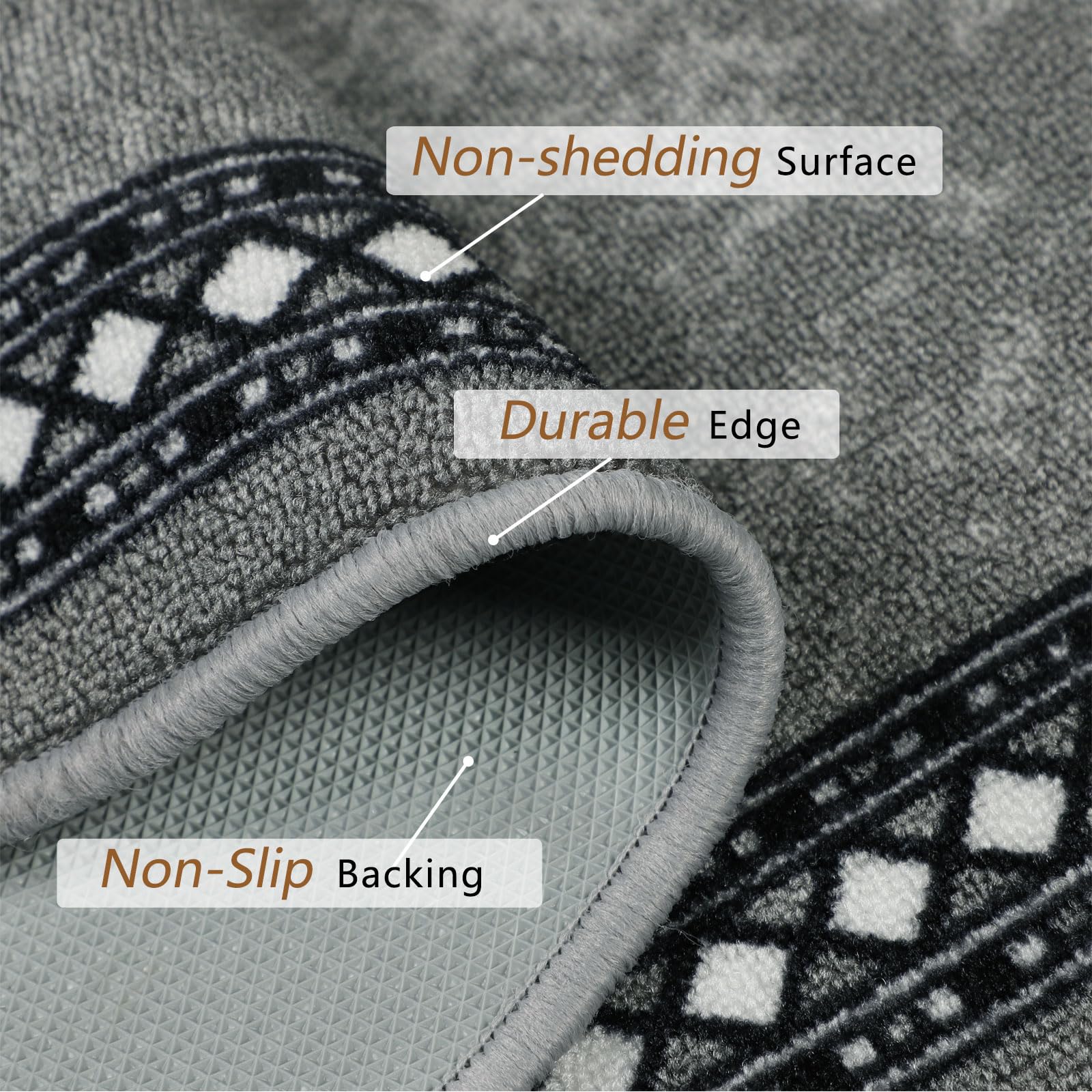 Homcomodar Carpet Runners for Hallways 65x300cm Extra Long Hallway Runners Non Slip Runner Rugs for Kitchen Washable Hall Runner for Kitchen Bedroom