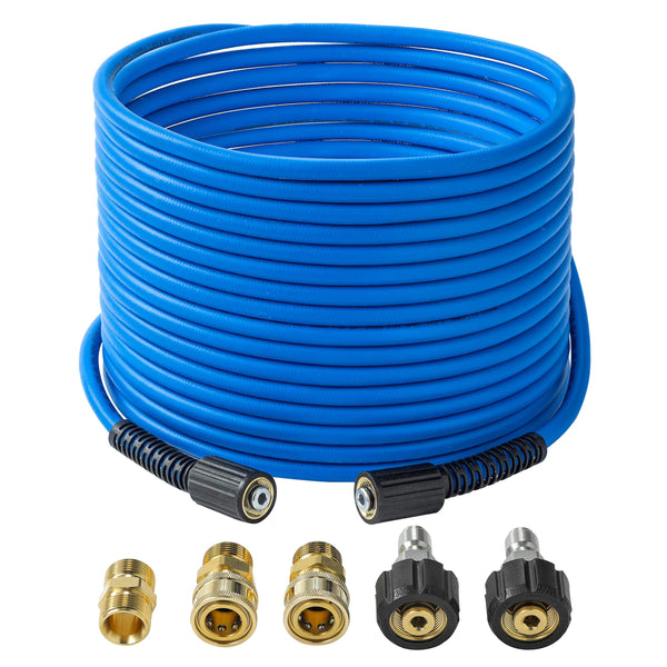 FIXFANS Pressure Washer Hose ? 1/4" X 50 FT High Power Washer Extension Hose ? Kink & Wear Resistant High Pressure Hose for Replacement ? Compatible