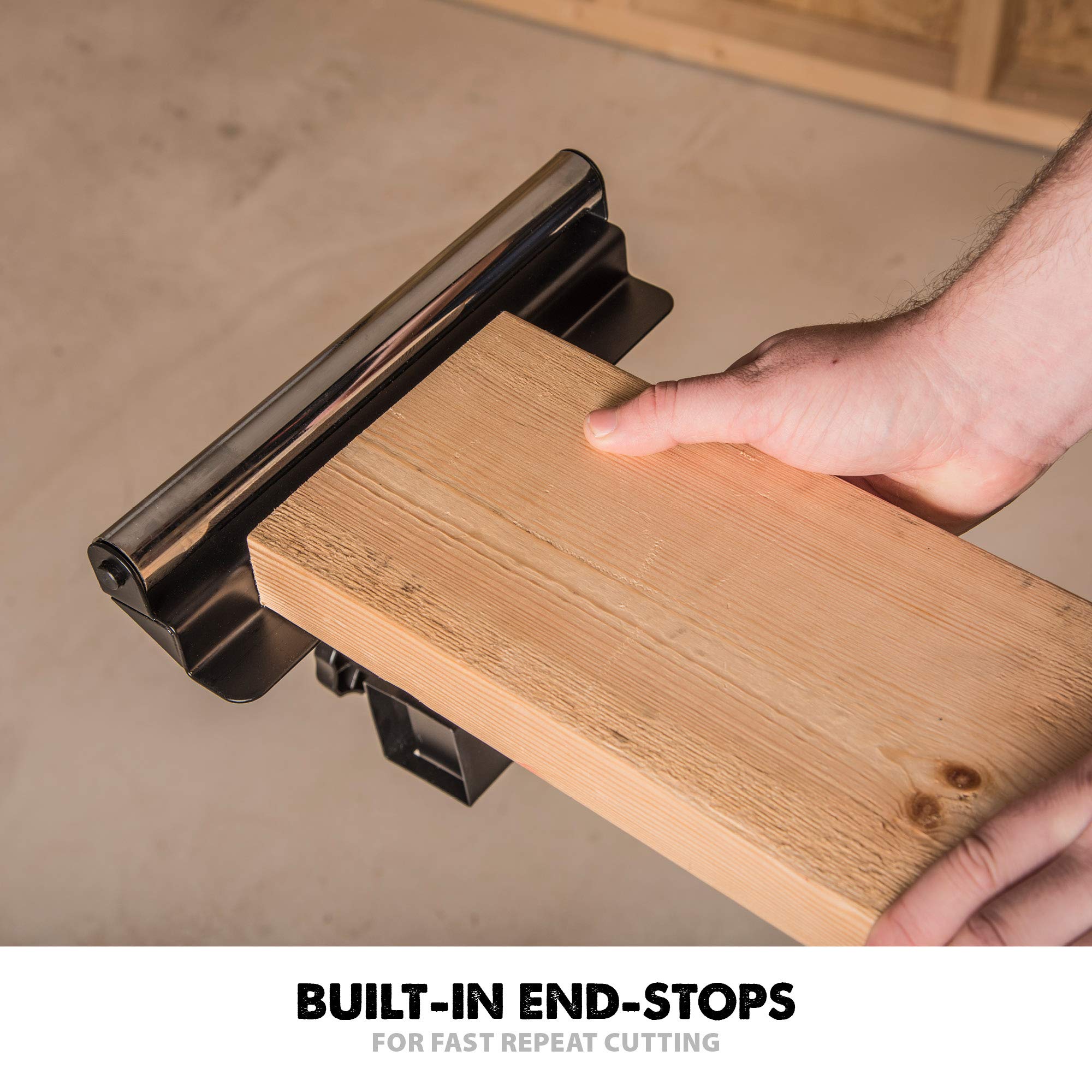 Evolution Power Tools EVOMS1 Mitre Saw Stand, Universal Compact Folding with Extending Support Arms, Fits Evolution, Makita, DeWalt, Bosch, Ryobi, Einhell and Metabo, Supports 150kg Weight & 3m Length