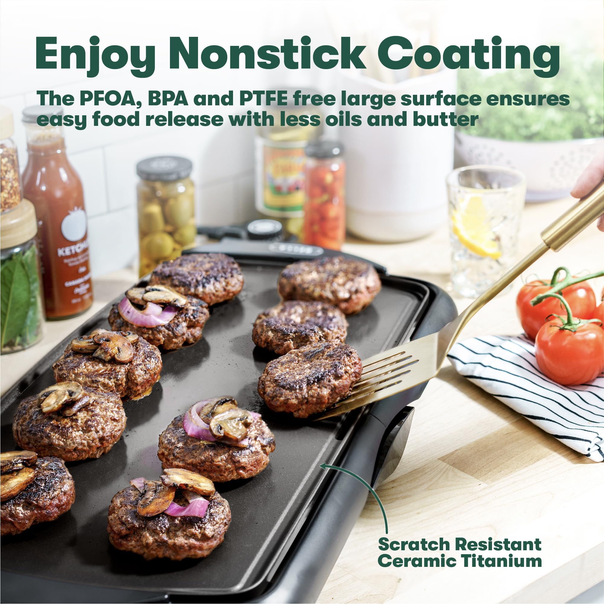 BELLA 17876 Griddle, Aluminium, Black