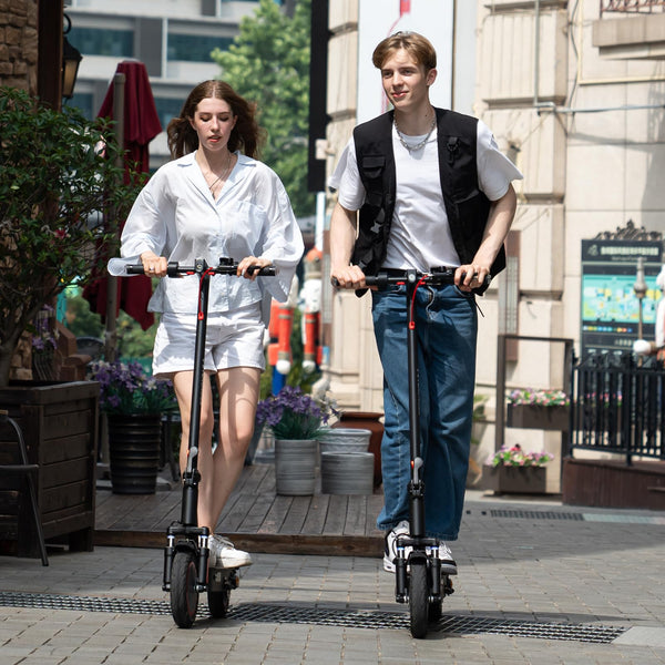 EVERCROSS EV85F/EV10K PRO Electric Scooters Adults, 8.5''/10'' E-Scooter Foldable - APP, 350W/500W Motor, 7.8AH/11.4AH Battery, 15KG/16KG weight, 3 Speed Modes, Dual shock absorbers