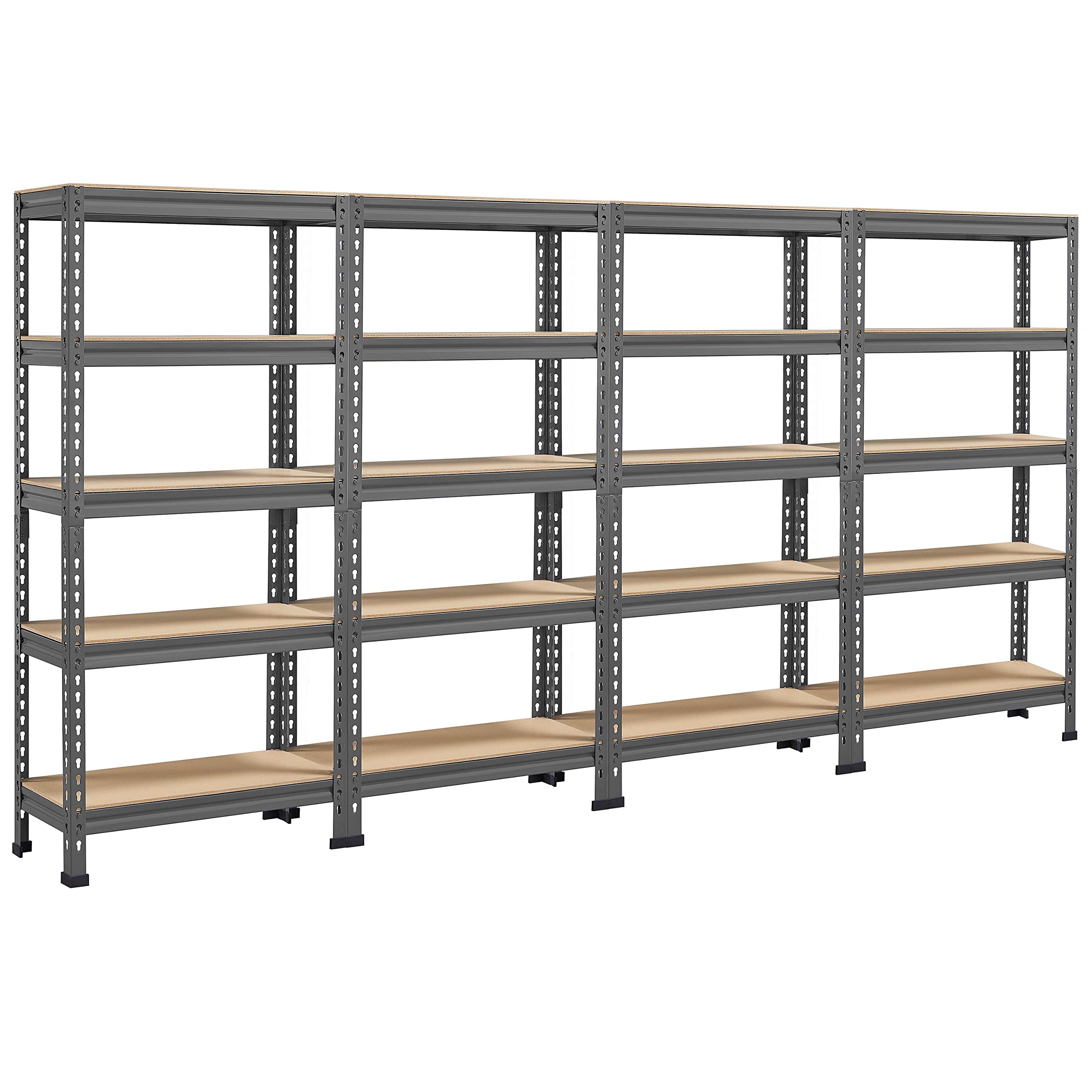 Yaheetech 5 Tier Garage Shelving Units, Heavy Duty Racking shelves, 150KG Per Shelf/750KG Capacity, 70cmx30cmx150cm（LxWxH,Dark Gray