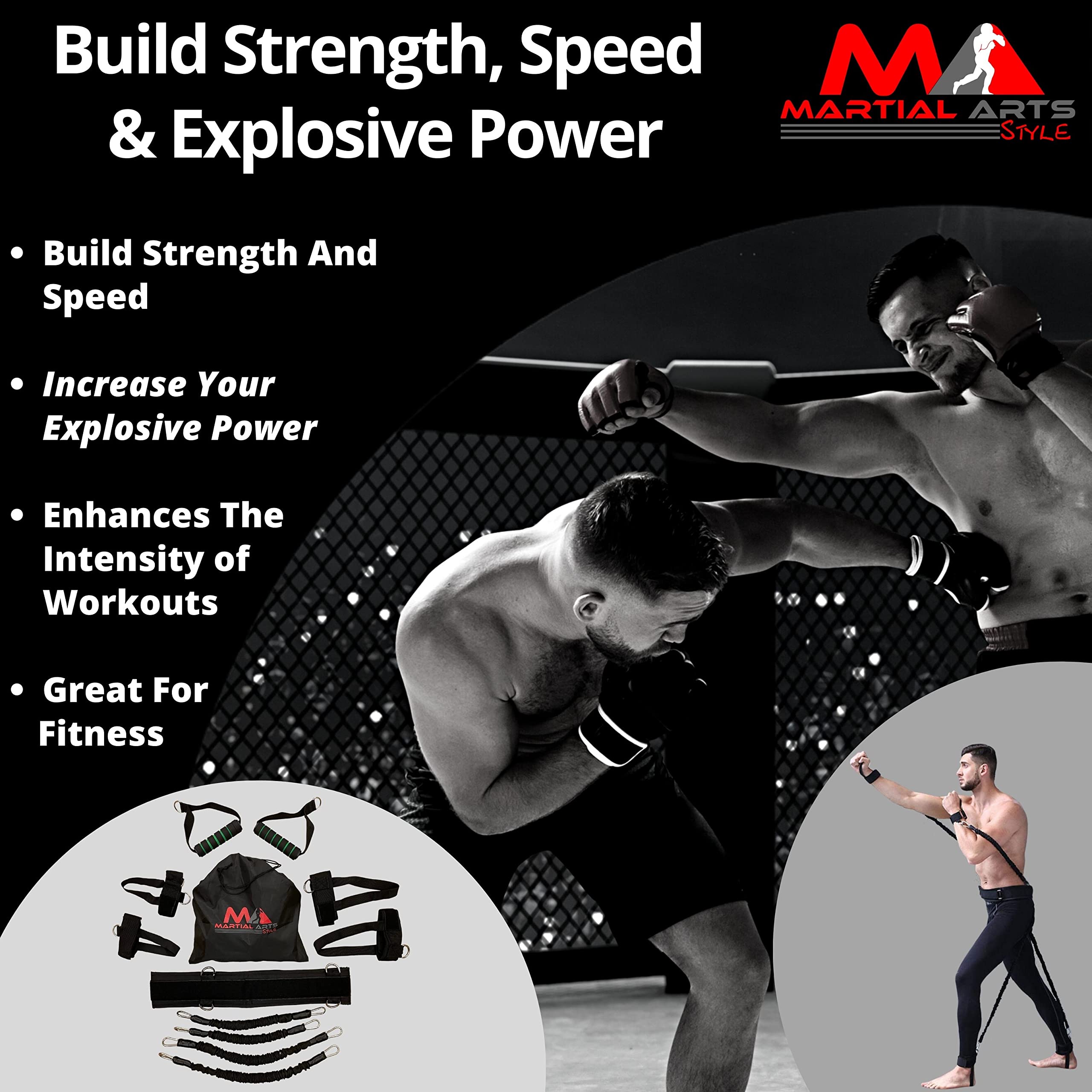 Boxing Bands, Boxing Resistance Bands, Full Body Resistance Band, MMA Training Equipment, Boxing Equipment, Punching Bands, 150 lbs Bands For Home