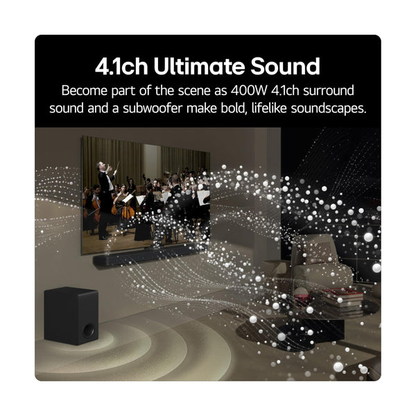 LG USC9S Bluetooth Soundbar for TV with Dolby Atmos & Wireless Subwoofer 3.1 channel