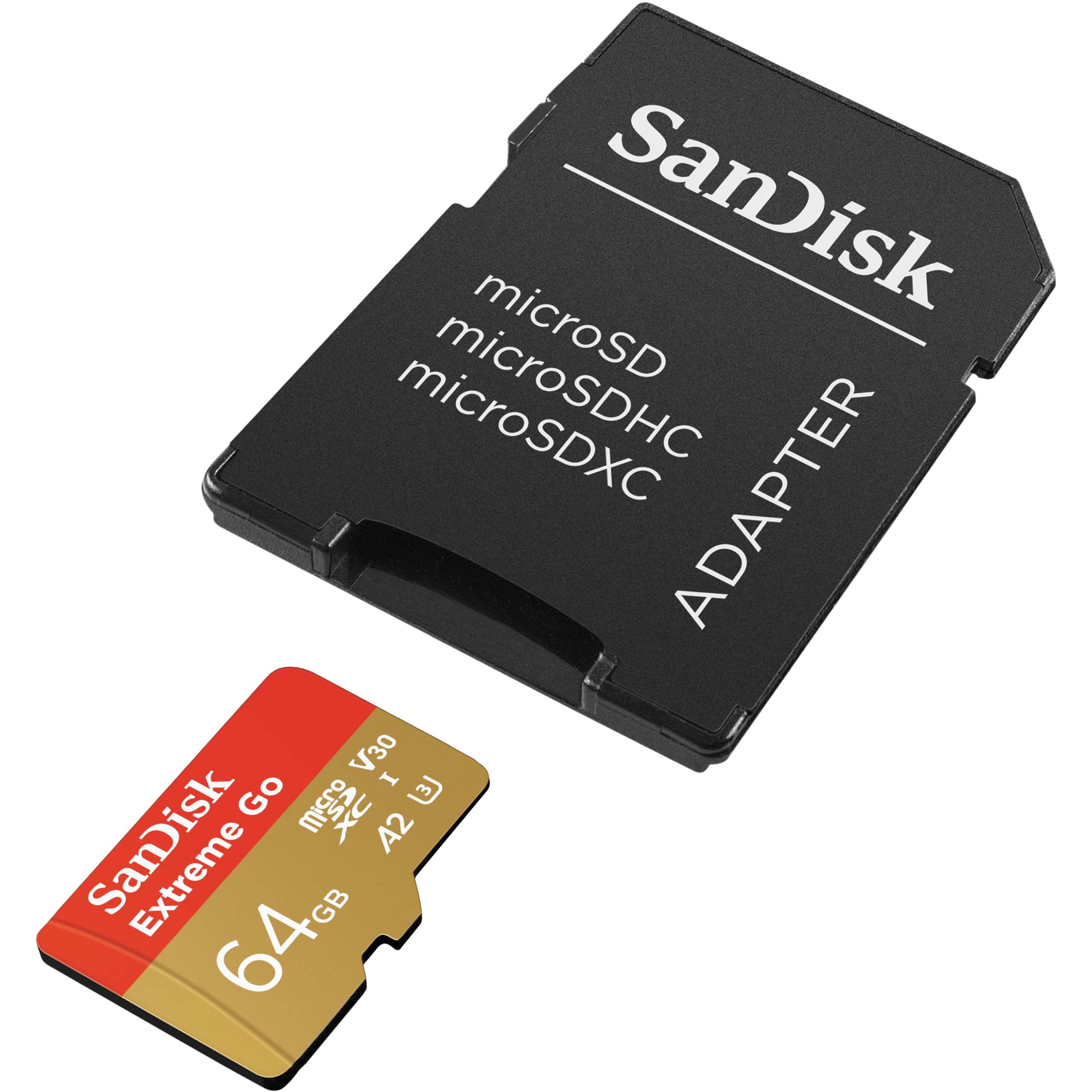 SanDisk 128GB Extreme microSDXC card +SD adapter, microSD card for smartphones, action cameras, drones, V30, up to 190 MB/s, SanDisk QuickFlow Technology, RescuePro Deluxe, UHS-I, 4k, V30, A2, U3