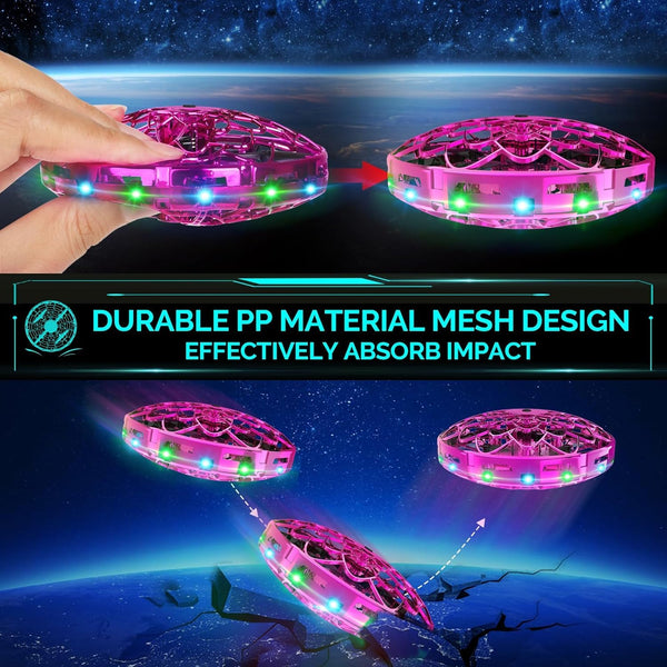 Flying Drone for Kids, 360° Hands Free Motion Sensors Mini UFO Helicopter with LED Light - Cool Toy Gift for 6+ Boys & Girls
