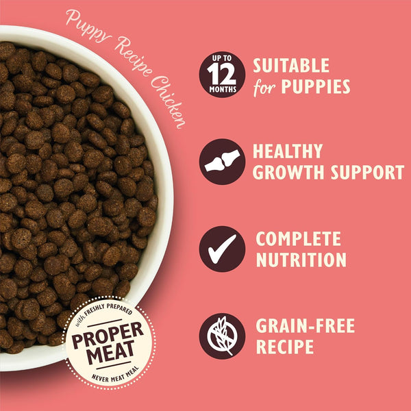 Made with Natural Ingredients Puppy Dry Dog Food Chicken, Salmon & Peas Grain-Free Recipe 7kg
