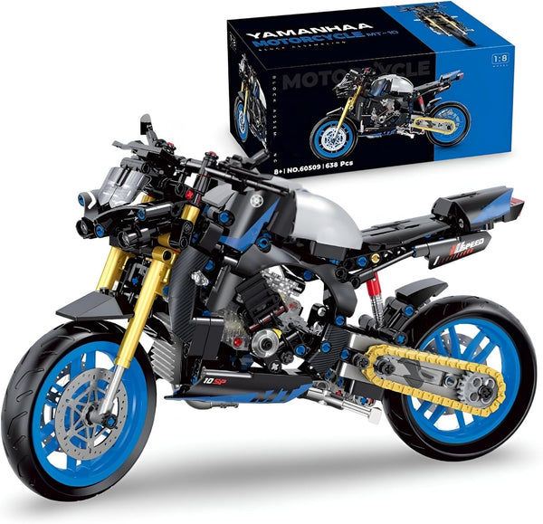 Motorcycle Building Blocks Toys, Motorbike Model Building Kit for Boys, 634 Pieces Construction Engineering Motorcycle Bricks, STEM Educational Toy, Gift for Adults and Kids