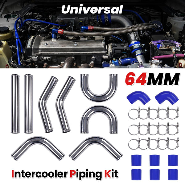 maXpeedingrods 2.5" Turbo Intercooler Pipe Piping Diy Kit 63.5mm Silicone Universal 2.5 inch for All Turbo DIY Project