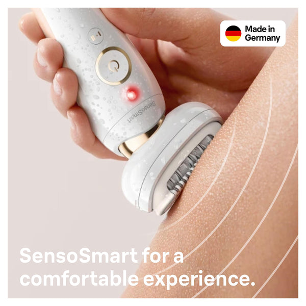 Braun Silk-épil 9 Flex SkinSpa, Epilator with 360° Flexible Head for Easy Hair Removal, Wet & Dry, Lasting Smooth Skin, All-in-One Kit, with Body Mini Shaver, SES9-481 3D, White/Gold