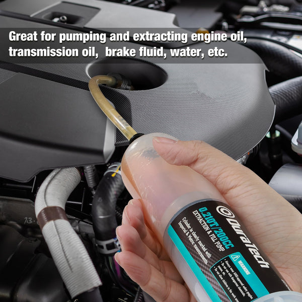 DURATECH 200cc Engine Oil Extractor Fluid Suction Pump| Keeps Engine Bay Clean with Oil Syringe | Oil Syringe and Fluid Extractor Change Engine Oil Efficiently | Suction Pump for Variety Applications