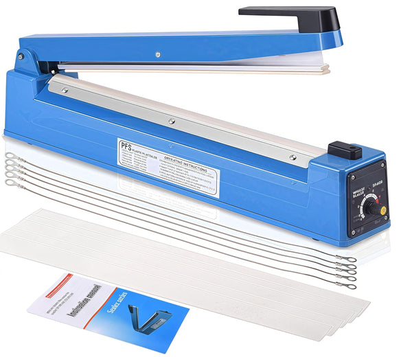 Heat Sealer, Plastic Bag Sealer, Impulse Heat Sealer, Tabletop Impulse Sealer, Manual Bags Sealer, Heat Sealing Machine,for Plastic Bags PE PP Bags &