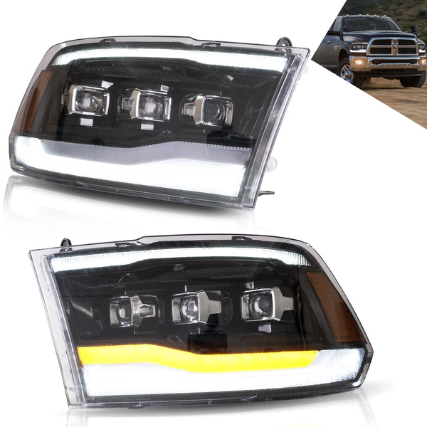 VLAND Headlights Compatible with 2019 2020 Do-dge Ram 1500 Tradesman, Bighorn, Laramie, Rebel Headlights, Pair (Driver and Passenger Side), Clear