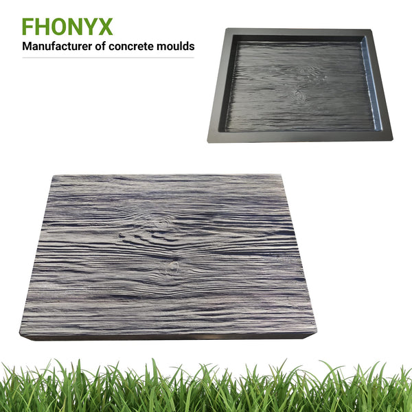 FHONYX 2 PCS Concrete Moulds 50x35x4cm, Paving slabs, decking Board, Imitation Wood, Garden Lawn, Decoration Garden, Path, DIY, Pavement, Paving