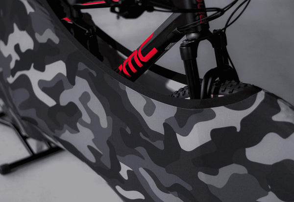 Velo Sock Bicycle Indoor Cover for Storage and Transportation, Stretchy Dirt Proof Fabric, Bike Travel Protection Cover ? Camo (Black)