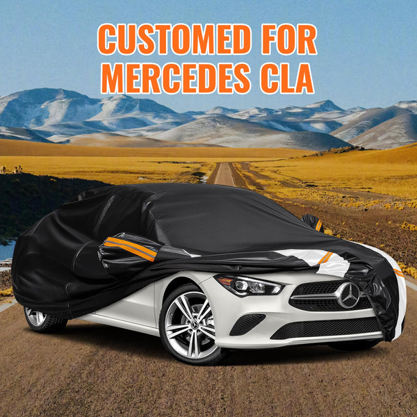 Car Cover Custom Fit for Mini Convertible F57(2016-2023), Car Covers for Outside Storage Waterproof Breathable, Full Cover Outdoor All Weather Protection Rain Sun Dust with Zip and Cotton(Black)