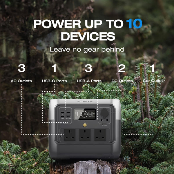 ECOFLOW Portable Power Station RIVER 2 MAX, 512Wh LiFeP04 Battery/ 1 Hour Fast Charging, Up To 1000W Output, Solar Generator (Panel Not Inc.) for Outdoor Camping/RVs/Home Use