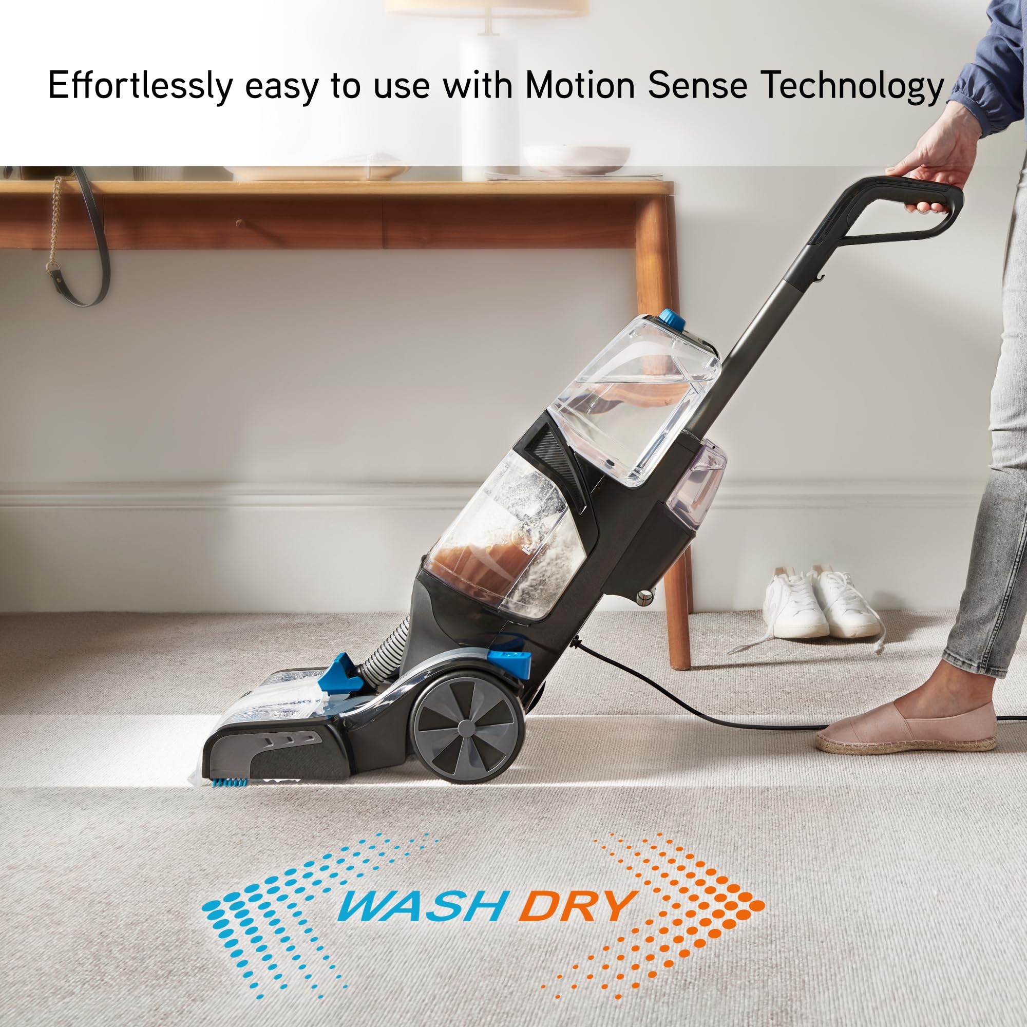 Vax Smartwash Pet-Design Carpet Cleaner | Kills 99% of Bacteria | Pre-treatment Wand – CDCW-SWXP, Grey, White and Teal