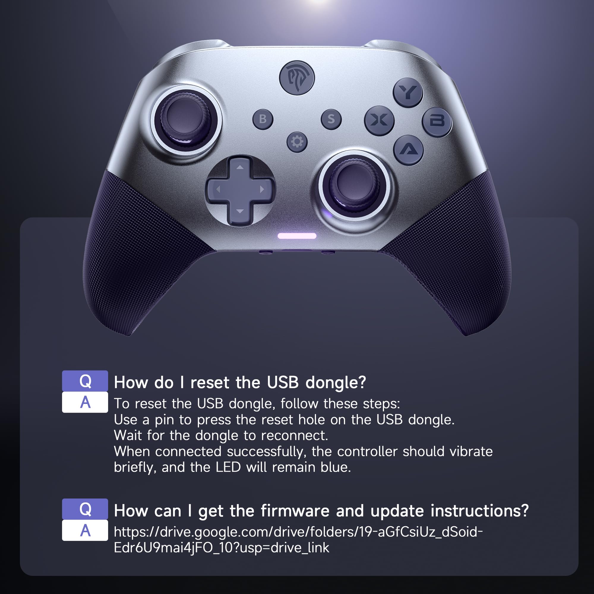 EasySMX Wireless Controller PC, X10 Bluetooth Game Controller Gaming Gamepad Joystick PC Windows Android TV ios Switch, Replacable Faceplate/Hall Effect Joysticks&Triggers,mechanical,40 Hours