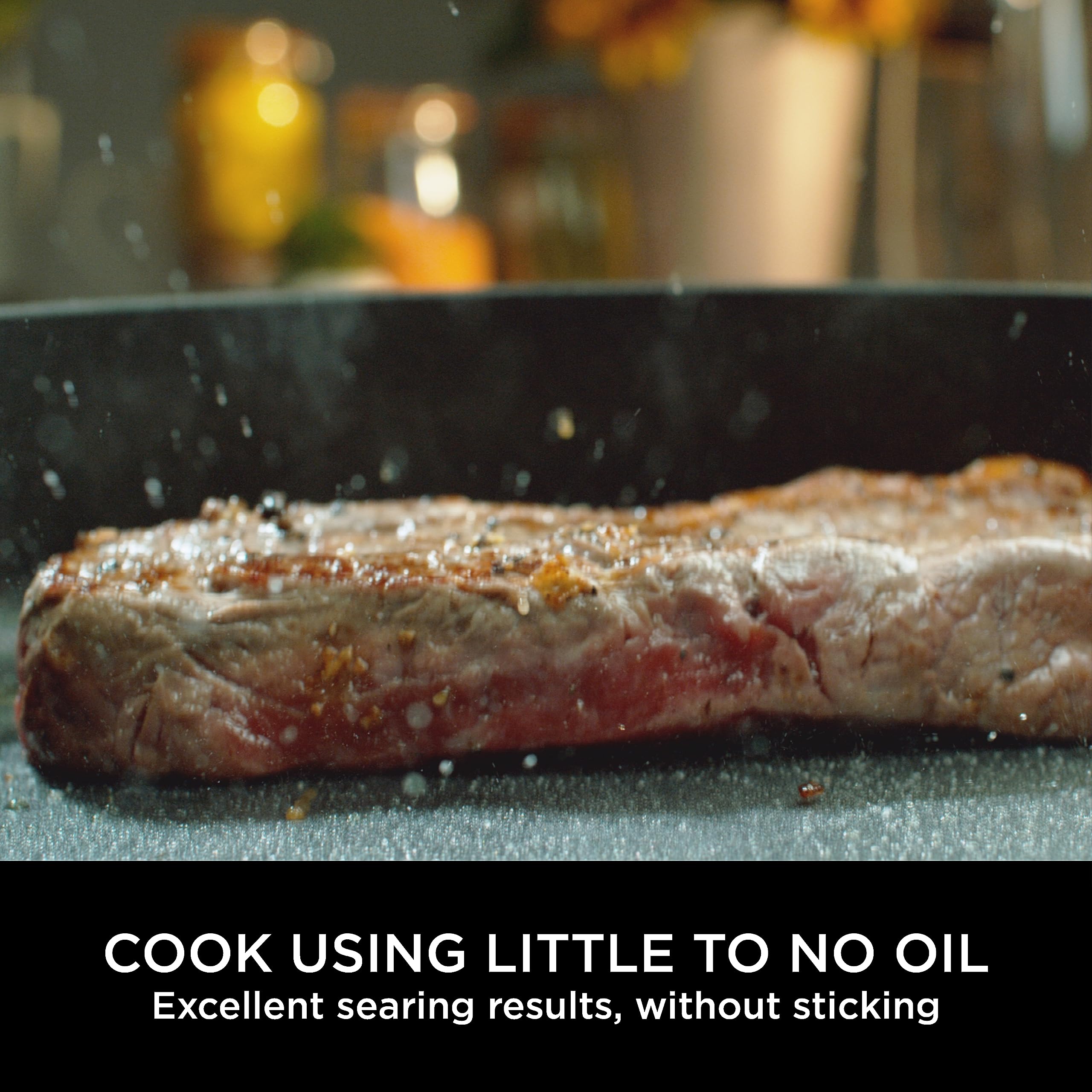 Ninja ZEROSTICK 5-Piece Pan Set, Long Lasting Non Stick,16cm, 18cm & 20cm Saucepans with oven-safe glass lids, 16cm Milk Pan, 24cm Frying Pan, Stainless Steel Cookware C6500UK