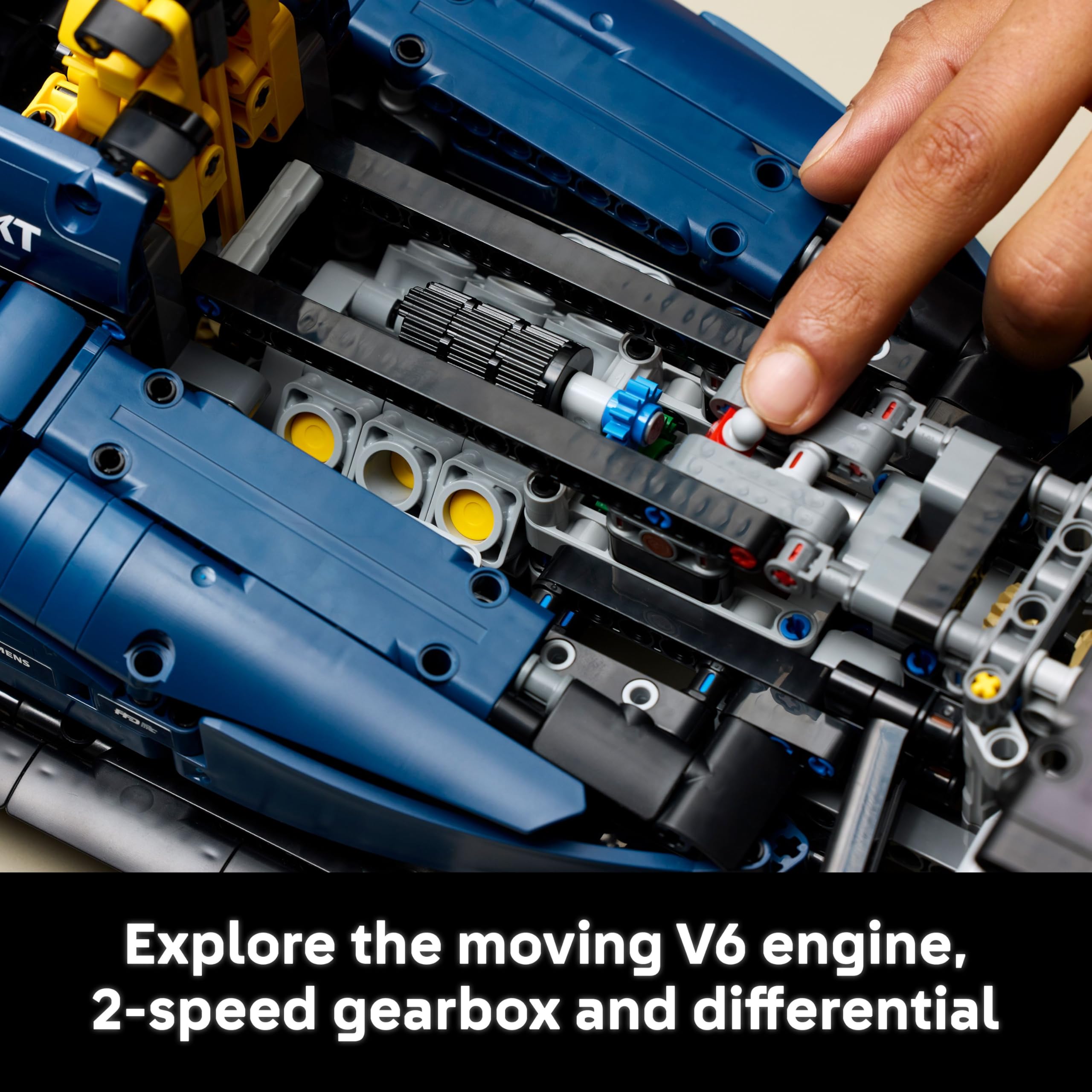 LEGO Technic Oracle Red Bull Racing RB20 F1 Car Model Kit - Collectible Formula 1 Building Set with 1:8 Scale V6 Engine, Gear Box, Steering & DRS - Gift Idea for Adult & Teenage Racing Fans - 42206