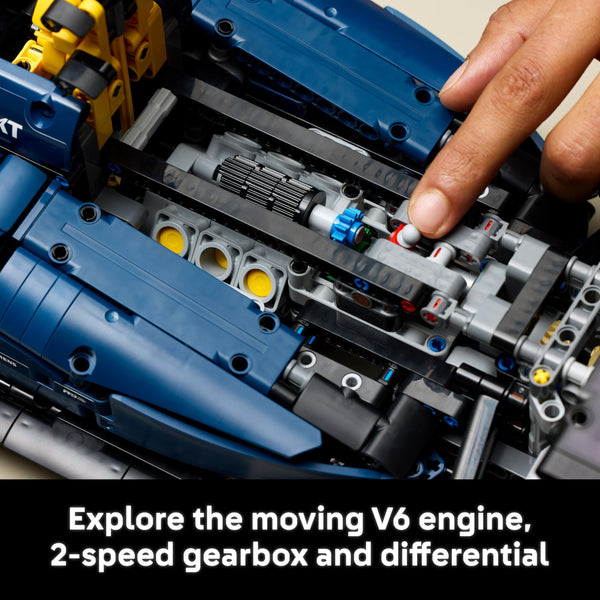 LEGO Technic Oracle Red Bull Racing RB20 F1 Car Model Kit - Collectible Formula 1 Building Set with 1:8 Scale V6 Engine, Gear Box, Steering & DRS - Gift Idea for Adult & Teenage Racing Fans - 42206