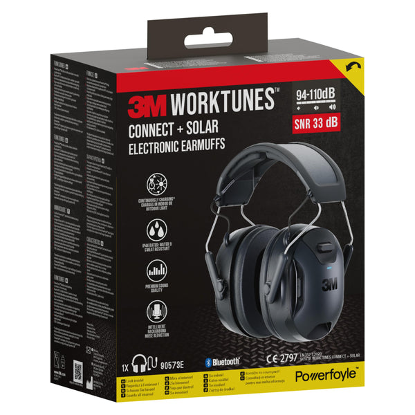 3M WorkTunes Connect Wireless Hearing Protector with Bluetooth Technology 90570E-1