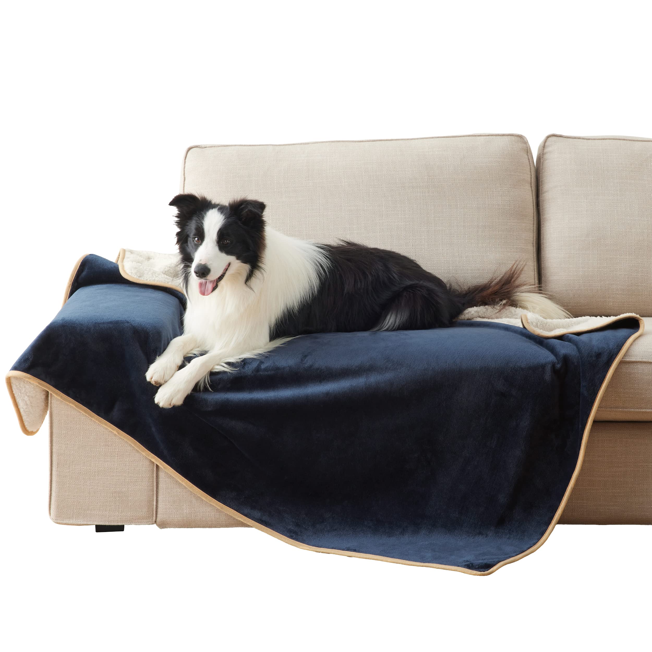 Lesure Waterproof Fleece Blanket Washable - 152x203cm Ultra Soft Grey Dog Blanket Over Sofa Bed Garden, Twin/Double Throw with Soft Plush, Fit All Season