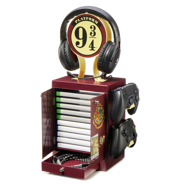 Numskull Official PS5-Inspired Gaming Accessory Locker & Storage Stand – Holds 10 Games/DVDs, 4 Controllers, Headset, and Accessories – Durable & Compact Organizer – Official PS5-Inspired Merchandise