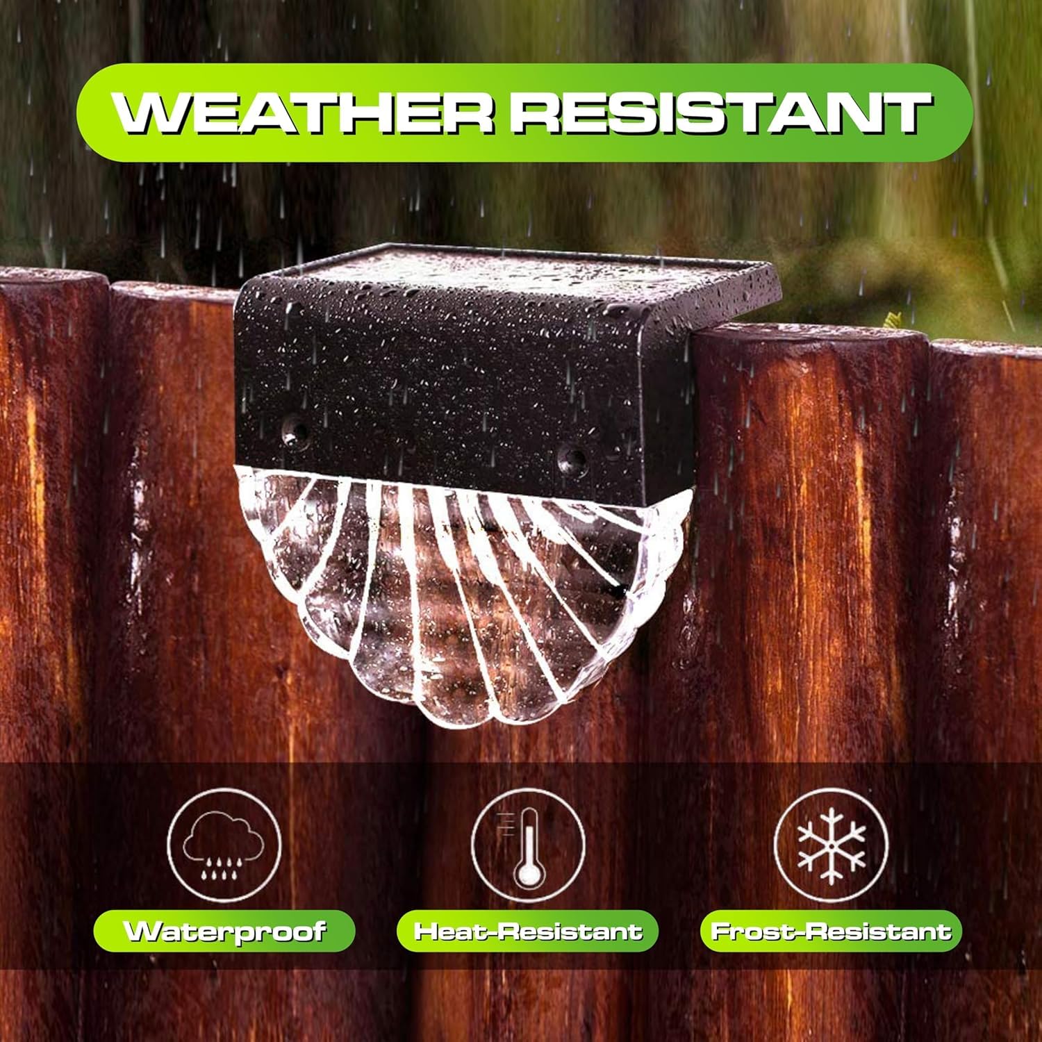 HYBEC - Outdoor Solar Stair Light, Solar Stair Light, Solar Stair Light, Solar Stair Light, Outdoor Solar Light for Stairs, Outdoor Stair Solar Light