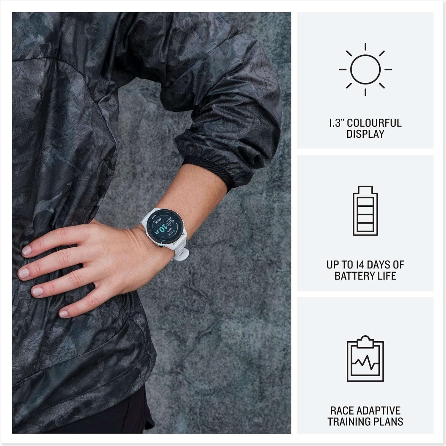 Garmin [Renewed Forerunner 255 Music GPS 46mm Running Smartwatch, Lightweight, Music Storage, Advanced Training & Insights, Safety & Tracking Features, up to 14 days Battery Life, Black (Renewed)