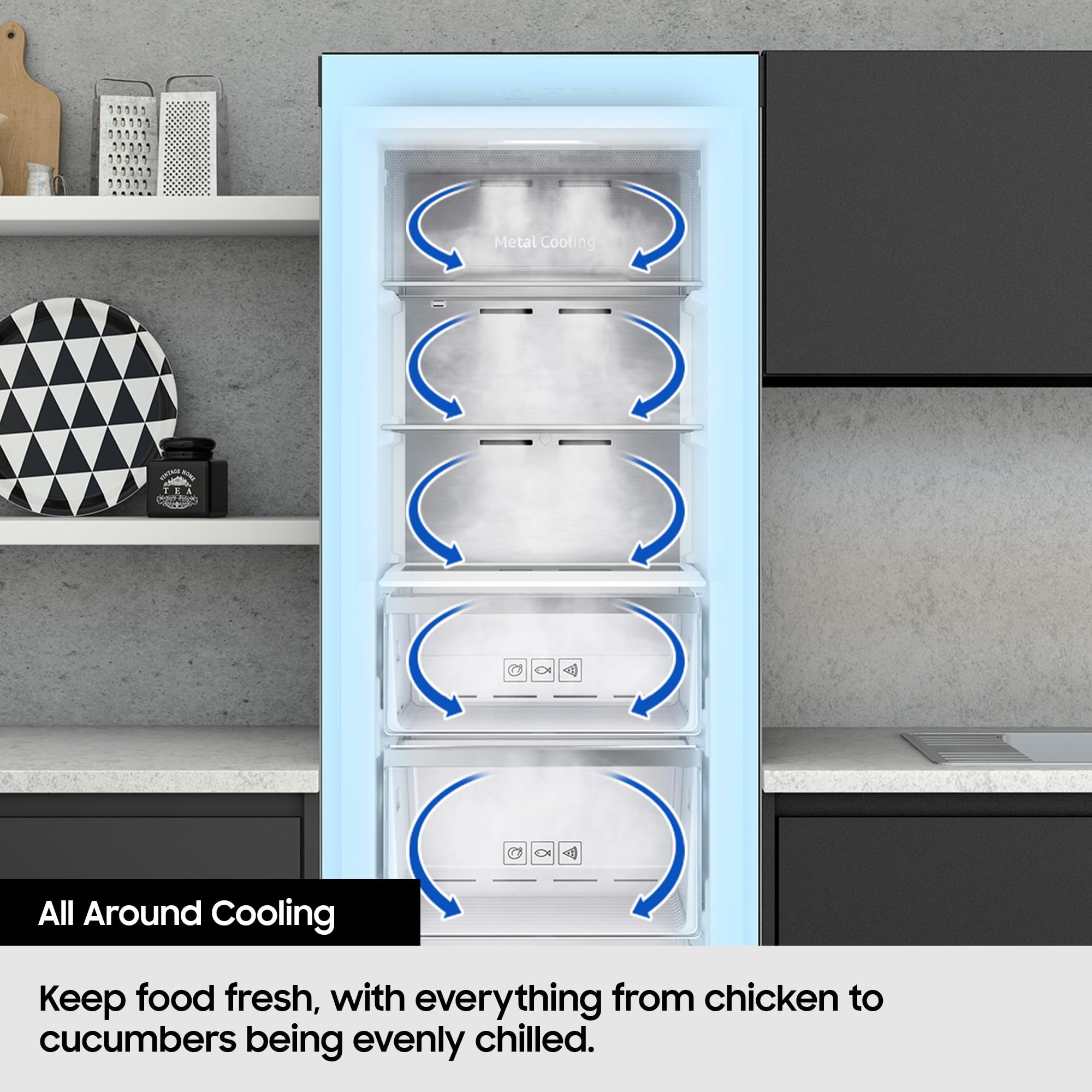 Samsung, SpaceMax, RZ32C7BD6WW/EU, 323L Smart Tall Freezer, White